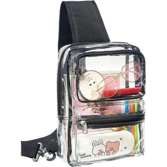 New Clear Sling Backpack Transparent Bag ✨Host Pick✨ - Picture 1 of 8